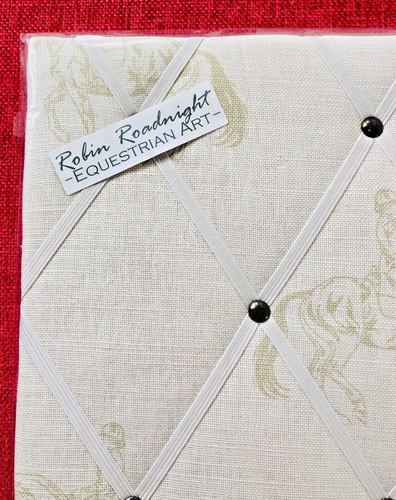 Robin Roadnight Equestrian Art, Handcrafted Fabric Memo Board - New & Sealed - Picture 3 of 6
