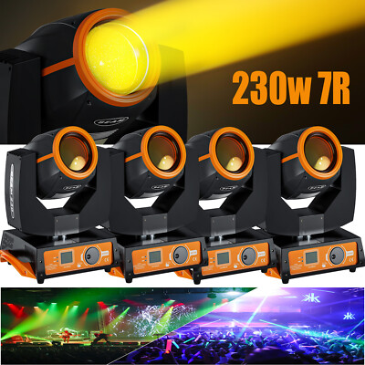 4PCS 7R 230W Beam Sharpy Moving Head Light RGBW Stage Lights Dj Lights 16CH DMX
