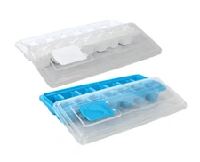 New Plastic Ice Cube Tray with Clear Lid ~ Color Picked at Random Qty 1