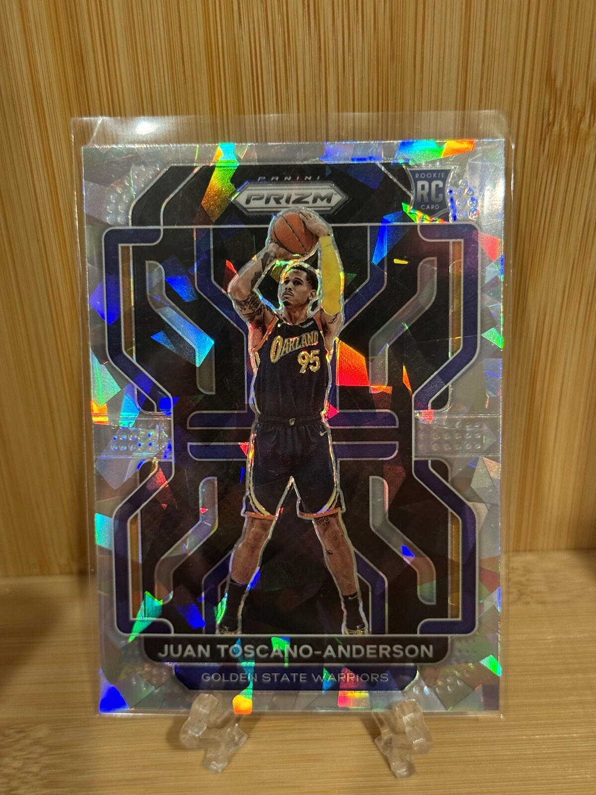 2021 Panini Prizm Juan Toscano Anderson Prizm Cracked Ice #295 Golden State