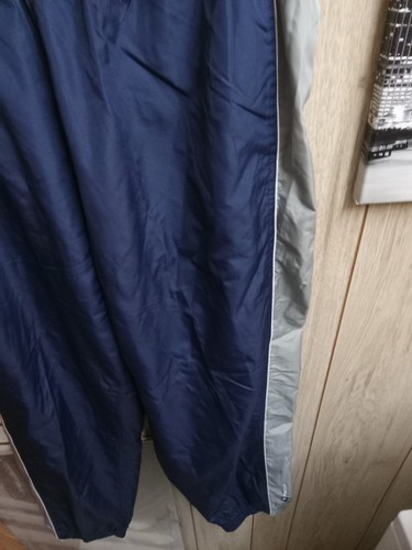 Vintage Y2K Reebok Windbreaker Track Sweatpants Size XL Navy Blue Gray Ankle Zip - Picture 5 of 8