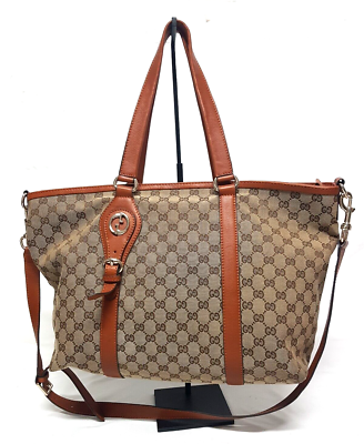 GUCCI バッグ GUCCI GG MONOGRAM KHAKI JACQUARD 2 WAY TOTE SHOULDER HANDBAG