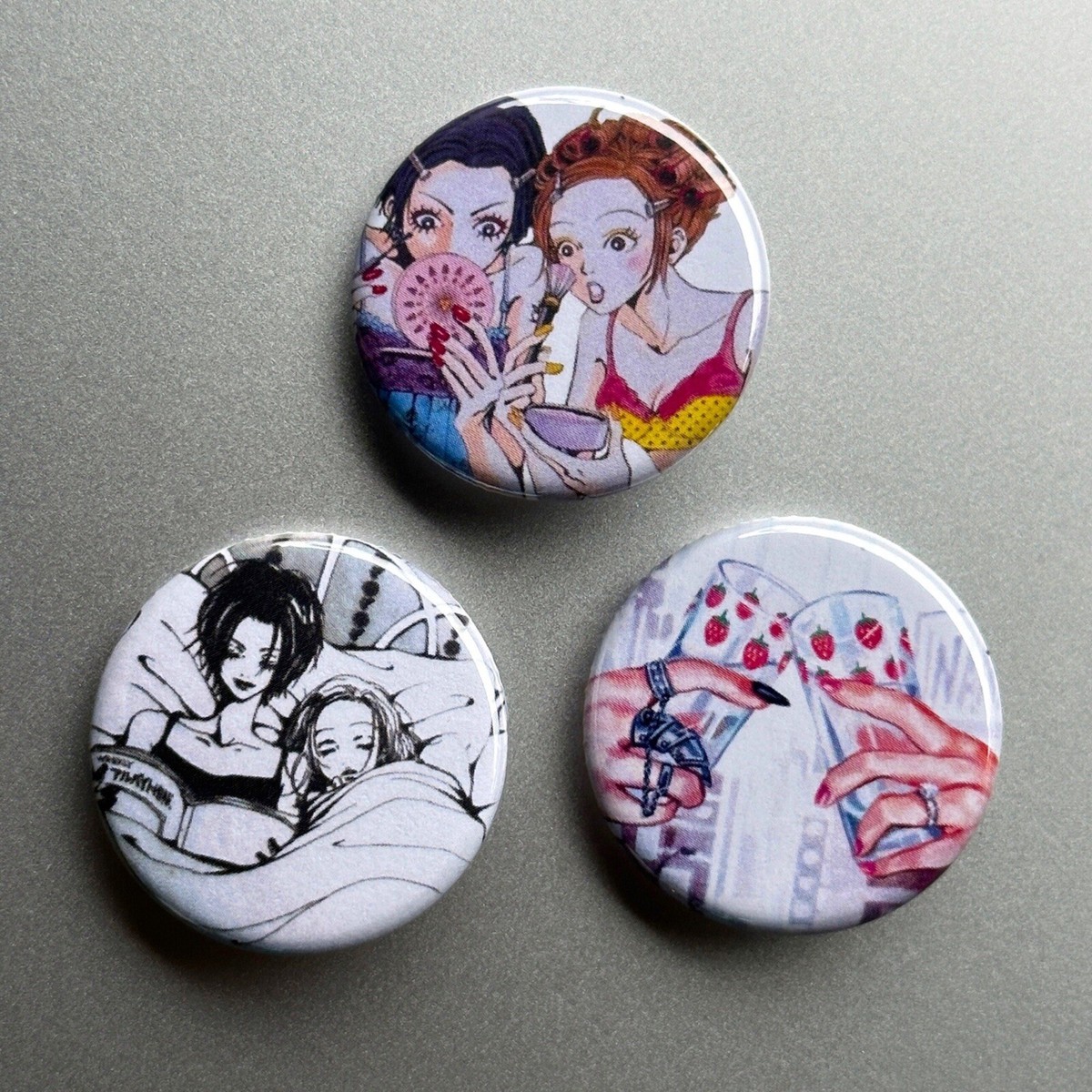 nana anime manga pin back button pin set bag accessories | eBay