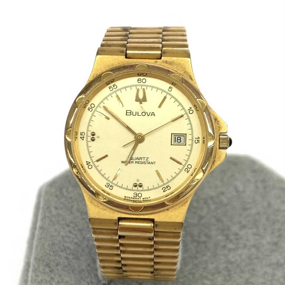P6 Bulova Watch Quartz 90635020 Gold Color Ss Ladies Vintage Used eBay