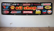 Engine Oil Banner Flag 2X8 Ft Rcaing Car Castrol Amsoil Garage Shop Decoration