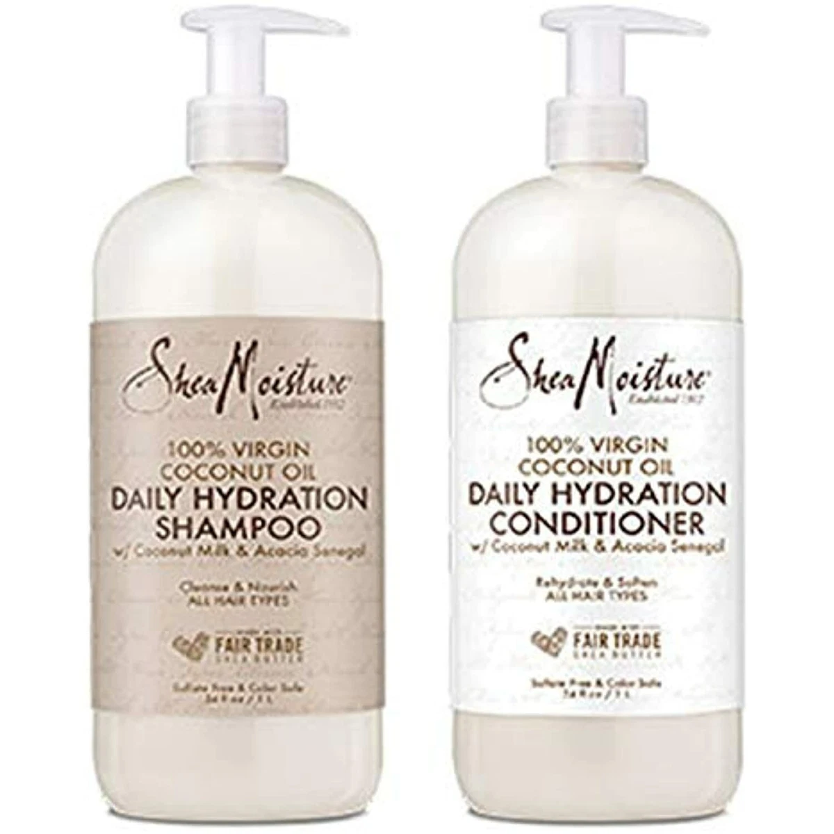 Shea Moisture Moisturizing Shampoo and Conditioner Set Coconut Oil Daily