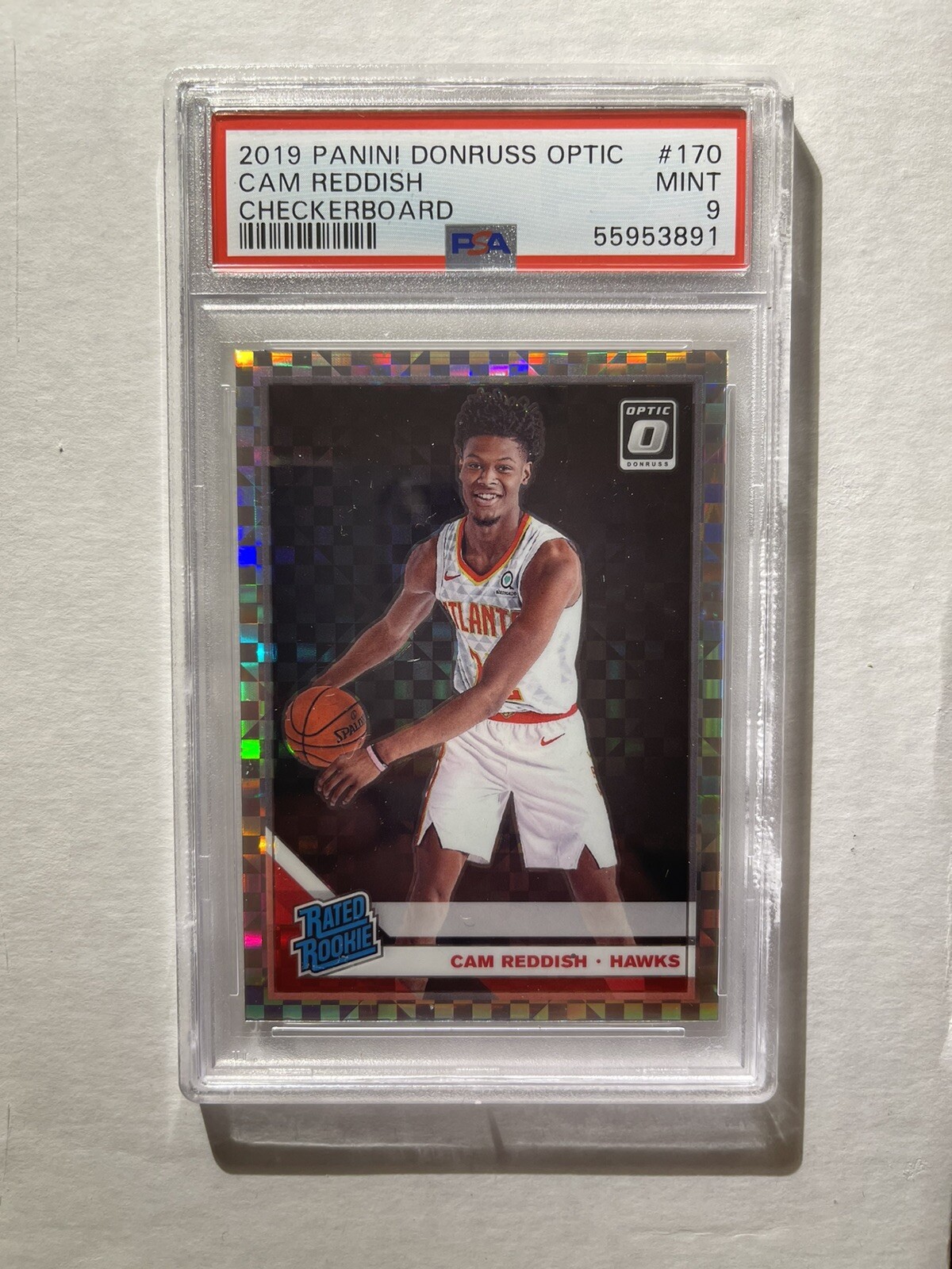 2019-20 Donruss Optic Rated Rookie Checkerboard Prizm Cam Reddish #170 RC PSA 9