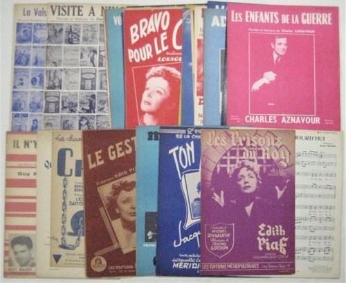 Lot of 60 Chanson Scores, France, 1950s-1960s - 第 13/16 張圖片