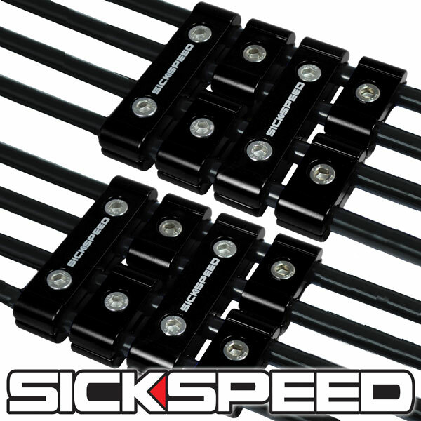 12 BLACK ENGINE SPARK PLUG WIRE SEPARATOR DIVIDER CLAMP KIT FOR 8MM 9MM 10MM D