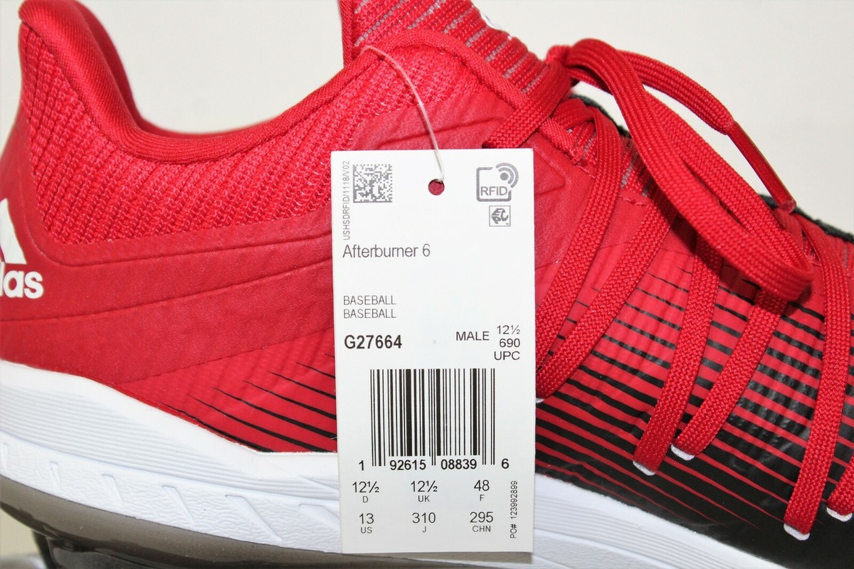 Adidas Adizero Afterburner 6 RED/BLACK Molded Baseball  display picture 1