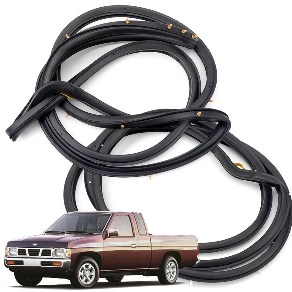 Pair Front Weatherstrip Door Rubber Seal For Nissan Big-M D21 Pickup 1989 - 1997 Foto 4 de 4