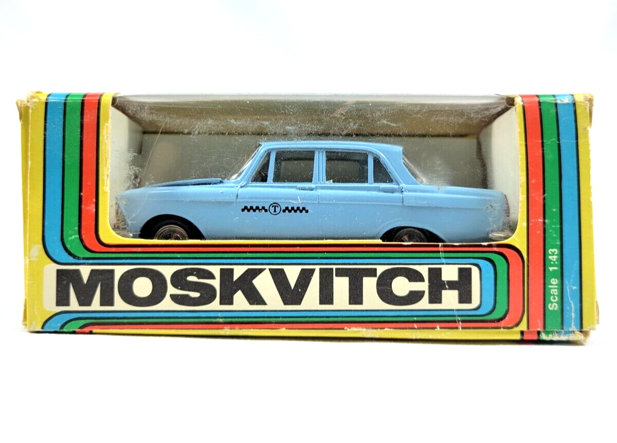 Moskvitch Blue Moskvich 412 Taxi Tantal 1:43 USSR Excellent