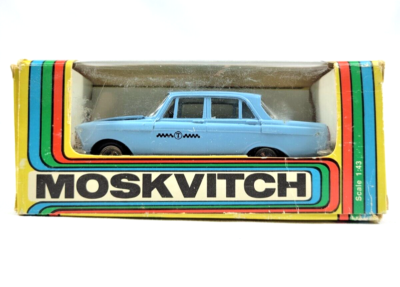 Moskvitch Blue Moskvich 412 Taxi Tantal 1:43 USSR Excellent