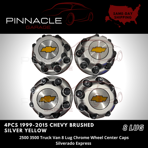 4PCS CHEVY Express Van 2500 3500 Brush Center Hub Caps 9597163 8 LUGS