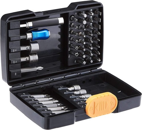 Screwdriver and Nut Driver Bit Set - 37-Piece, Chrome Vanadium and S2 Steel - Picture 1 of 3