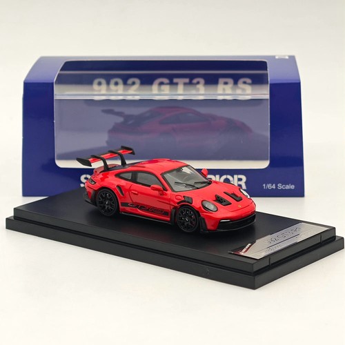 1:64 SW Porsche 992 GT3 RS Racing Sports Red Diecast Models Car Collection - Imagen 6 de 7