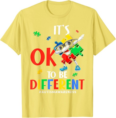 It's OK To Be Different Dabbing Puzzle Autism Awareness Kids T-Shirt Hoodie - Picture 10 of 18