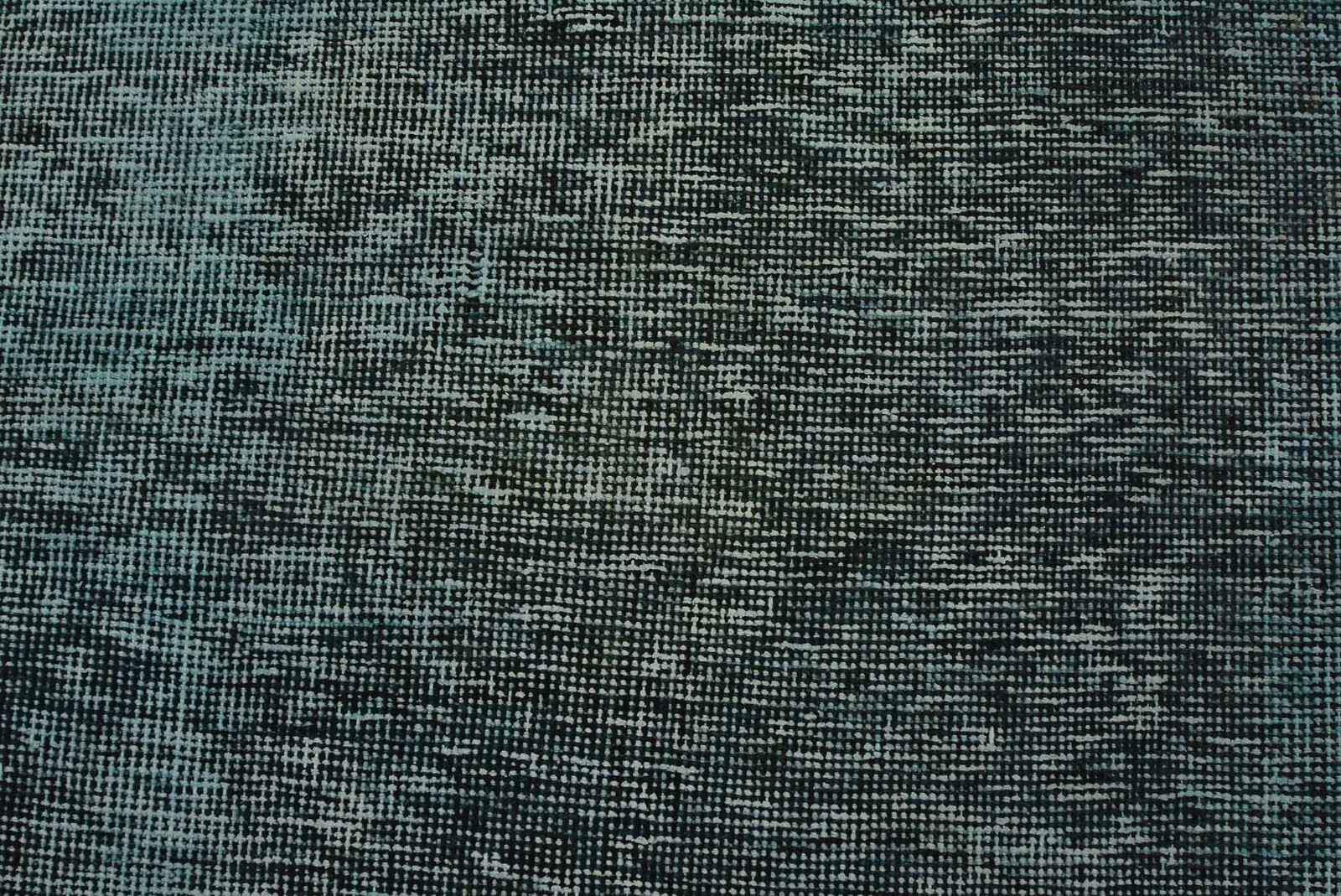 Vintage Overdyed Runner 2’3” x 11’8” Blue Wool Hand-Knotted Carpet