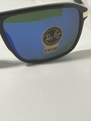 Rayban Sunglasses G15 Blue Lens Black/Gold Frame RB 2150 60*14-134