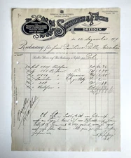 Schleich & fuchs Dresden Engros Lager 1909 Old Invoice Lithi Letterhead