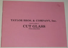 Taylor Brothers Co. Cut engraved Glass catalog Arcadia Bellevue OP    sm