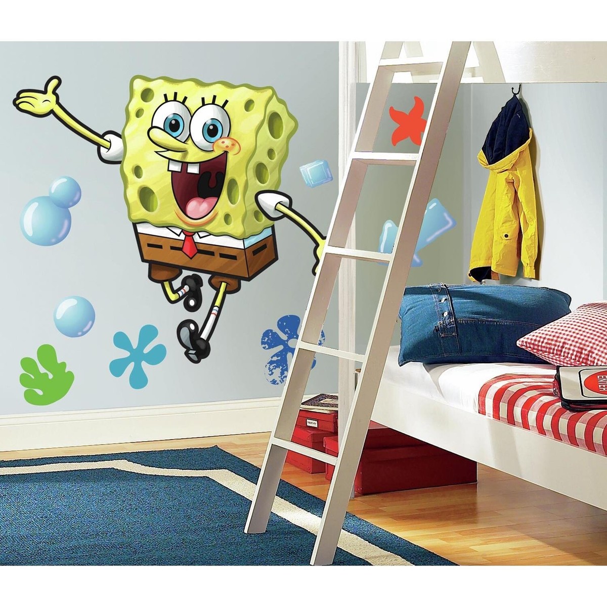 38” Giant SPONGEBOB SQUAREPANTS Mural 9 Wall Decals Kids Room