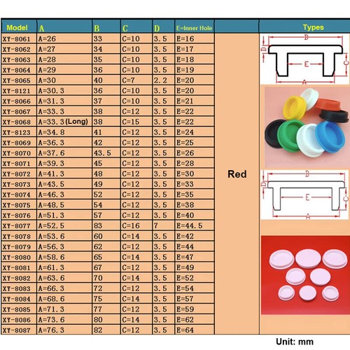 15mm~31.3mm Red Silicone Rubber Stopper Plugs Blanking End Caps Tube Insert Bung - Picture 5 of 6