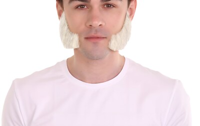Herren freundlicher Hammel Koteletts Stil Bart, weiß Cosplay