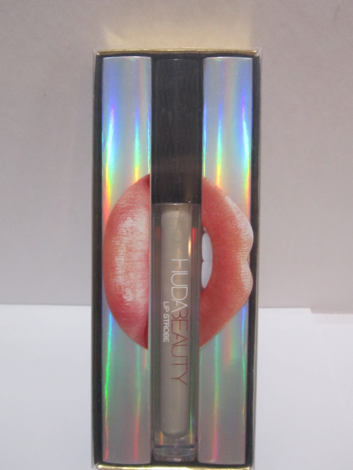 HUDA BEAUTY LIP STROBE METALLIC LIP GLOSSPOSHSHEER WHITE GOLD SHIMMER eBay