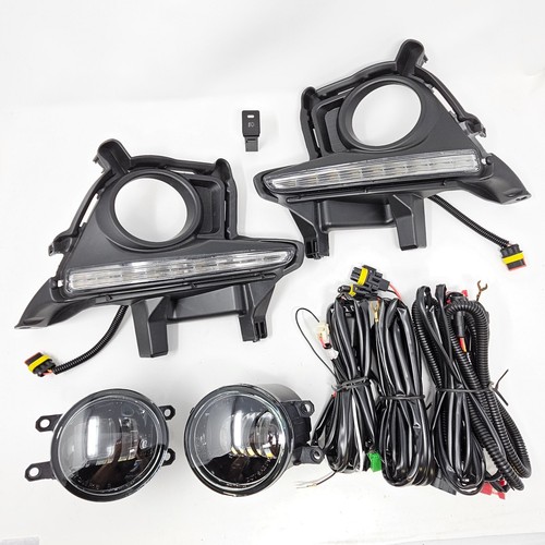 White Amber LED Fog Light Signal DRL Bezel Fit 2014 2015 2016 TY Highlander Wire