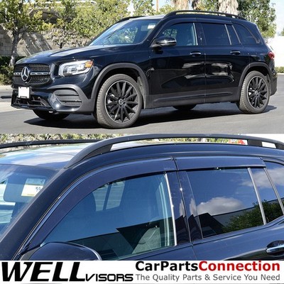 Wellvisors For 2020-2026 Mercedes-Benz GLB-Class X257 Window Visors Black Trim