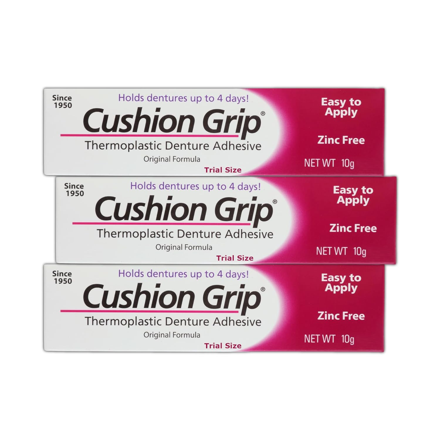 Thermoplastic Denture Adhesive, 0.35 Oz Travel Size (Pack of 3) – Refits and Tig