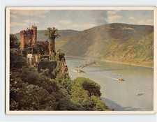 Postcard Rheinstein Castle The Rhine Trechtingshausen Germany