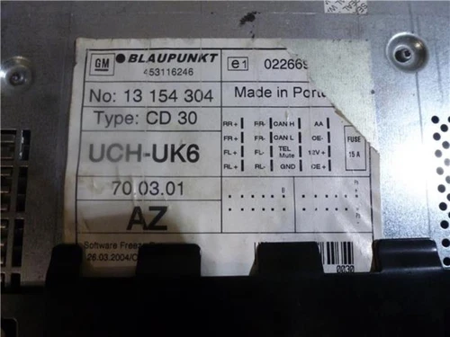 13154304 Sistema Audio/Radio Cd para OPEL ASTRA H GTC * 2006 57594 - Imagen 2 de 4