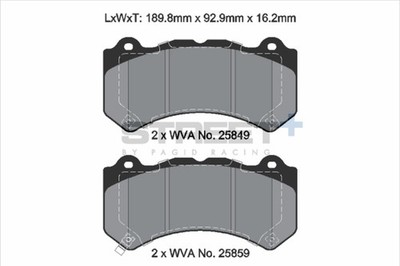 PAGID Racing Bremsbelagsatz Scheibenbremse STREET+ T8127SP2001 für NISSAN GT R35