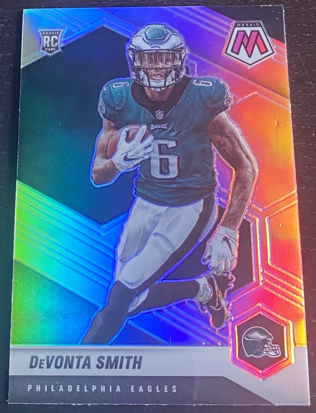 DeVonta Smith 2021 Mosaic Variation Silver Prizm Rookie 305-V Alabama Eagles RC