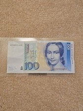 GERMANY 100 Deutsche Mark 1991 Hundred DM Bundesbank Banknote AZ Clara Schumann