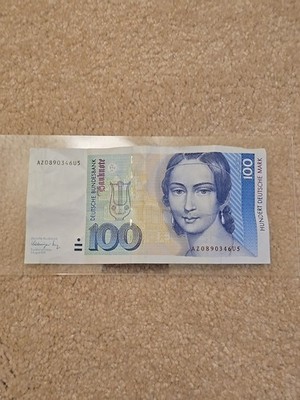 GERMANY 100 Deutsche Mark 1991 Hundred DM Bundesbank Banknote AZ