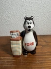 Hamms Beer Brown Golfing Bear Salt And Pepper Shaker Set Vintage SSS 2002