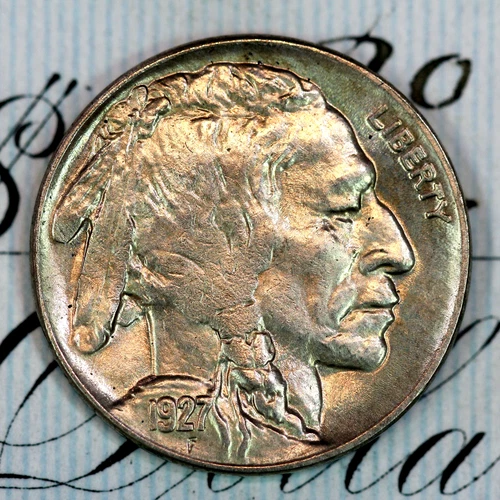 * 1927-D * NEAR+ GEM BU MS BUFFALO NICKEL * FROM ORIGINAL COLLECTION