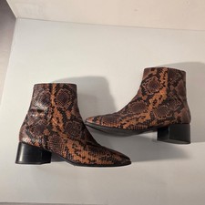 Rag & Bone Ankle Boots Aslen Snake Leather Go...