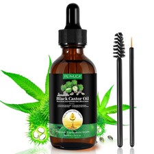 Jamaican Black Castor Oil for Hair Growth, 2 Oz, 100 Pure, Cold Pressed, Eyelas