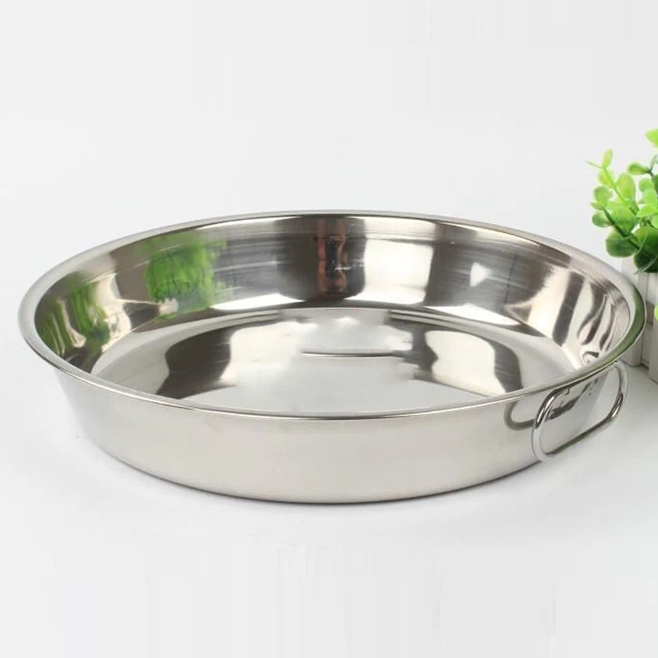 Praktische Edelstahlplatte mit nicht magnetischem Kuchenblech und runder Form - Bild 4 von 4