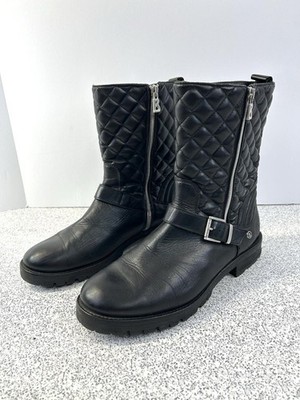 Bogner Black Diamond  Quilted Leather Boots Size 40?
