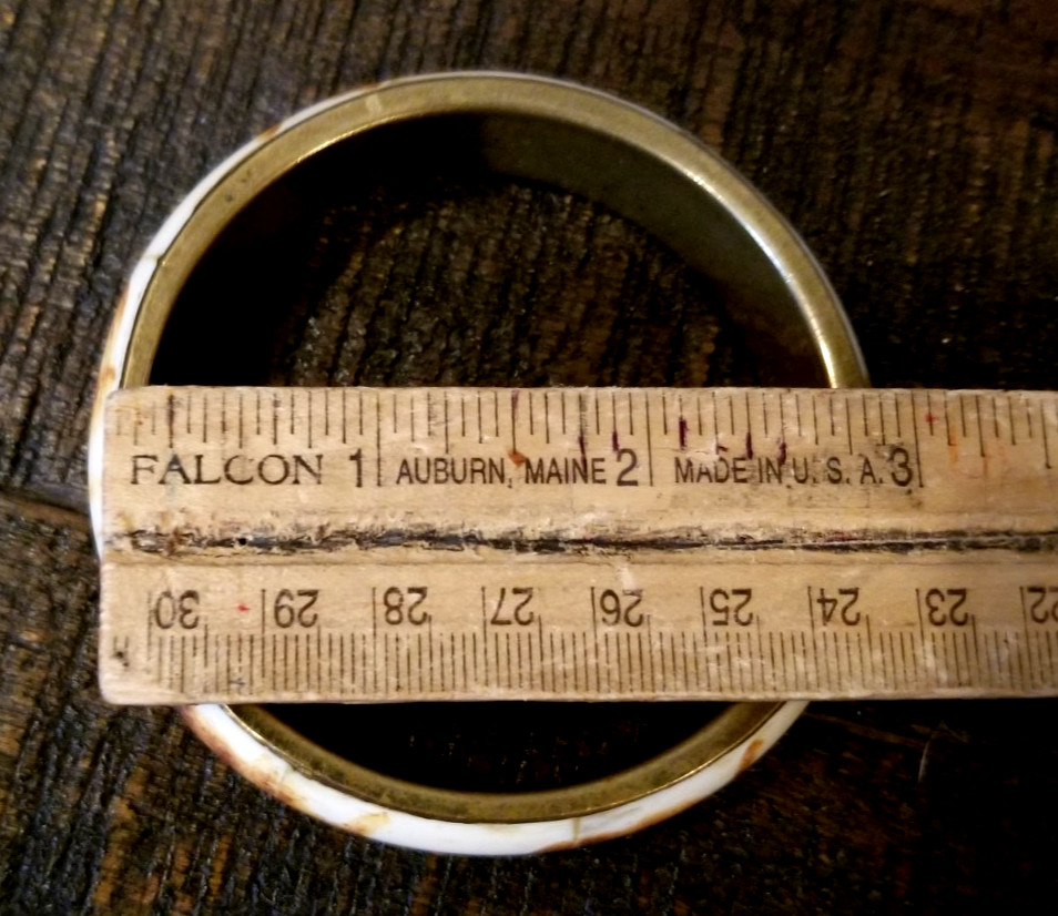 Inlay Pyrography Elephant Pattern Gold Brass Tone… - image 4