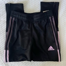 Adidas Tiro Track Pants Tapered Leg Black/Pink 7/8
