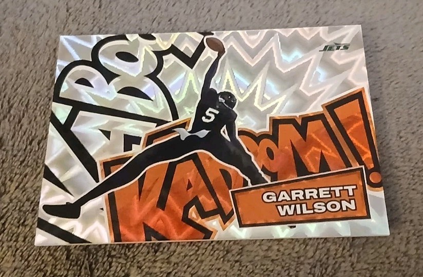 2025 PANINI ABSOLUTE GARRETT WILSON HORIZONTAL KABOOM #26 SSP NY JETS   **MINT**