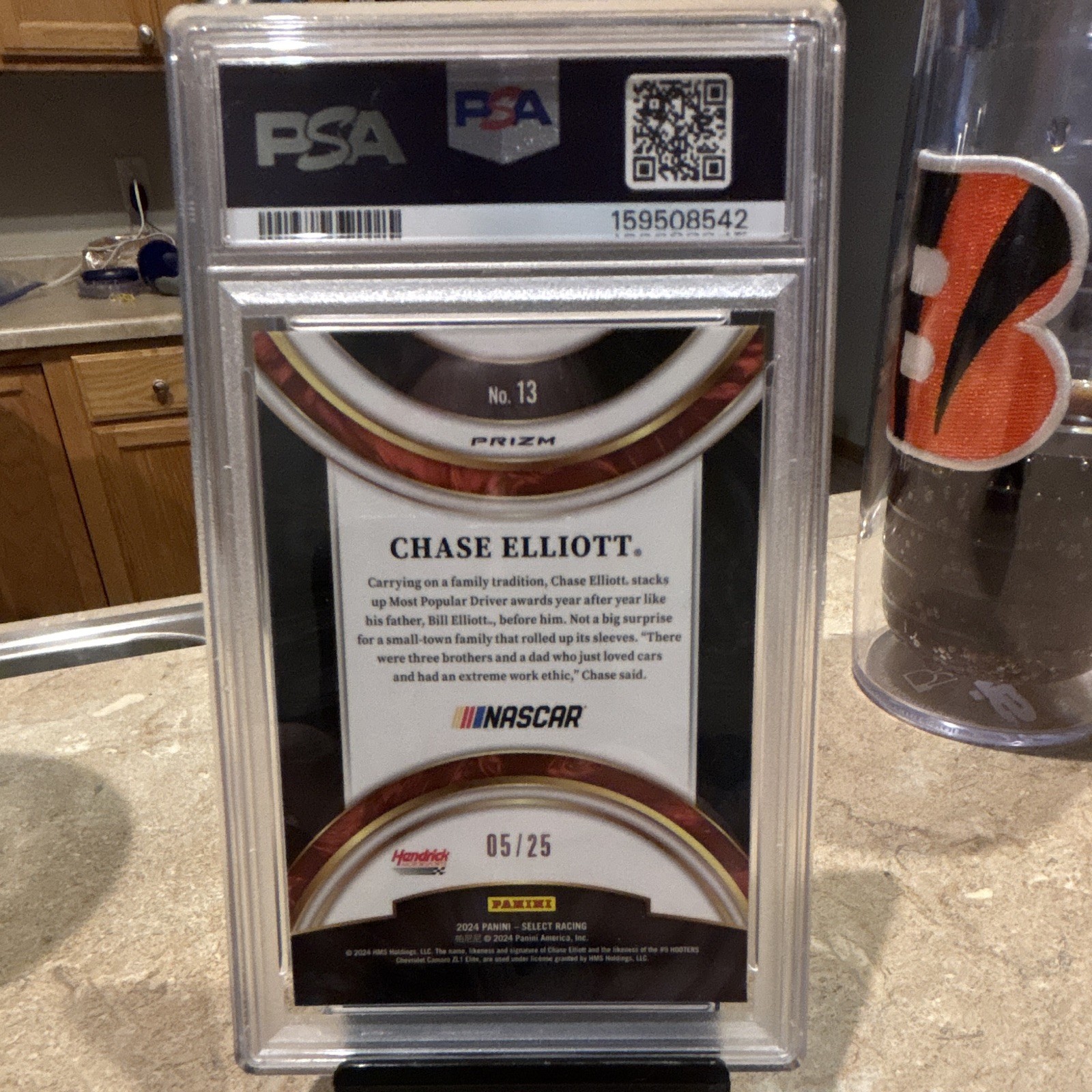 Panini 2024 Select Chase Elliott American Pride Tie-Dye Prizm #13 PSA 10 /25 view 2