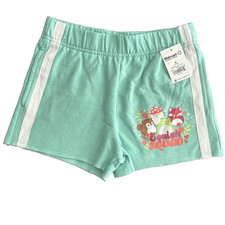 Squishmallow Shorts Girls M 7-8 Green Pull On Graphic Pockets NEW