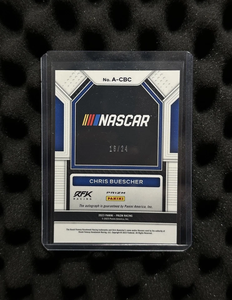 2023 Panini Prizm Racing NASCAR Chris Buescher Rainbow Auto /24 - Image 2 of 2